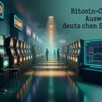 Bitcoin-Preise auf dem Bildschirm, Kryptowährung als Ausweg.